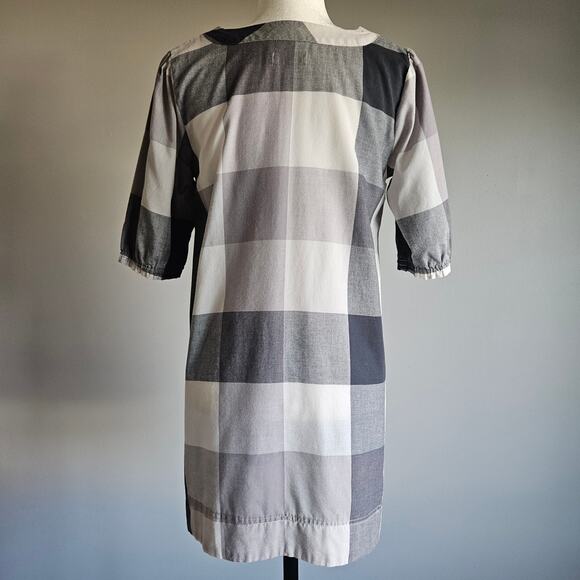 Paprika‎ Dress Womens M Gray White Plaid Gingham Mini Prairie Cottage Country - Picture 4 of 9